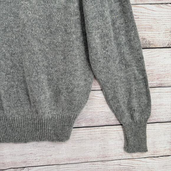 Vintage Polo Ralph Lauren Wool V-Neck Sweater Mens Medium Gray Deadstock NEW - Picture 14 of 14